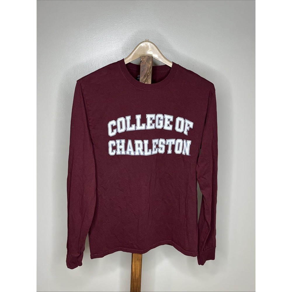 Champion Men's Maroon College of Charleston Long Sleeve T-Shirt Size Medium